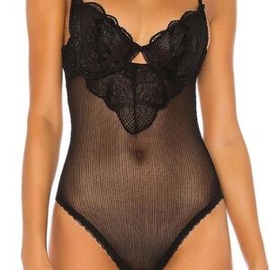 Elegant Black Lace Bodysuit